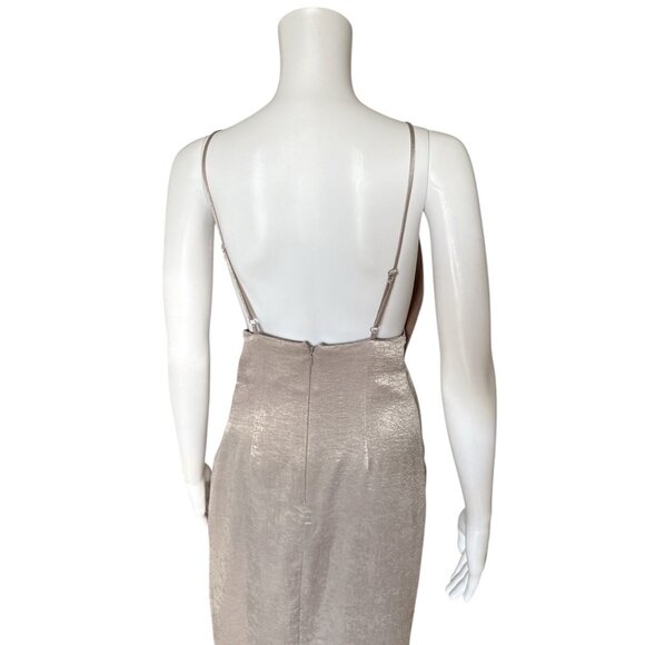 THE JETSET DIARIES Womens Size Small Side Slit Get Up Maxi Dress In Stone NWT - Picture 7 of 12